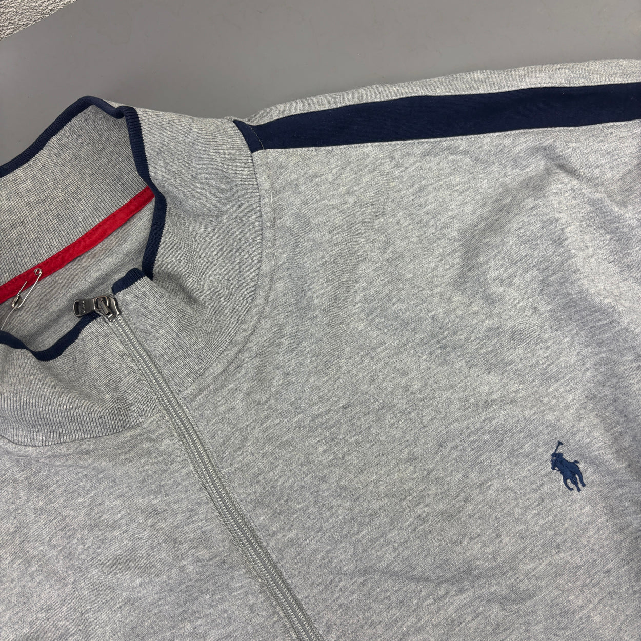 Grey Ralph Lauren Zip Vest - Men 3XL - Very Good