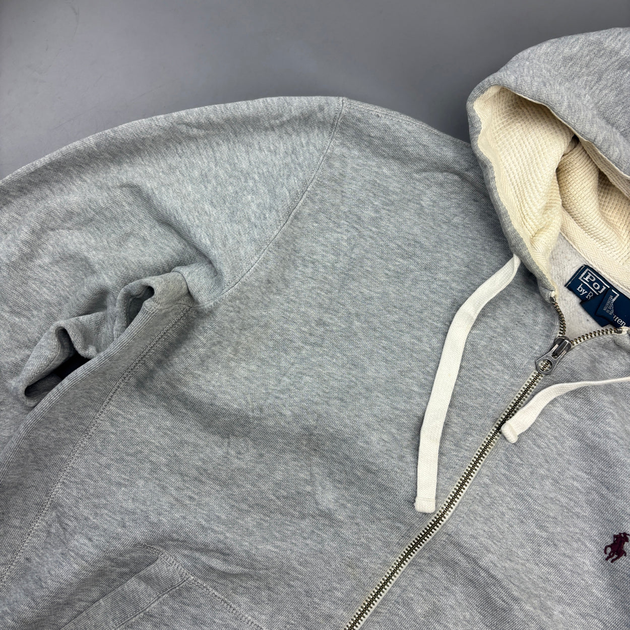 Grey Ralph Lauren Zip Vest - Men L - Very Good