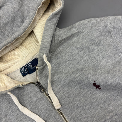 Grey Ralph Lauren Zip Vest - Men L - Very Good