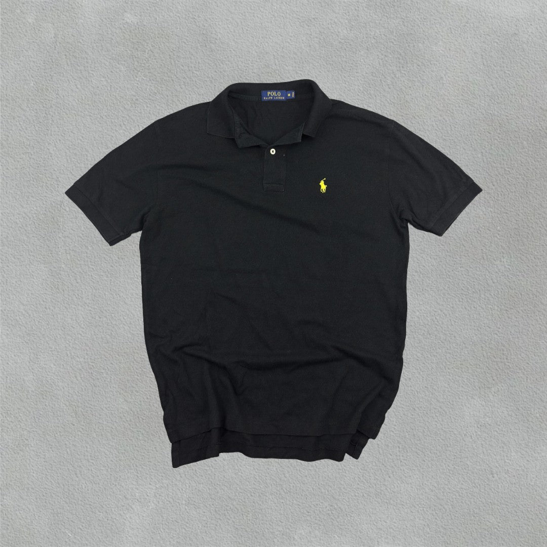 Black Ralph Lauren Polo Shirt - Men M - Very Good