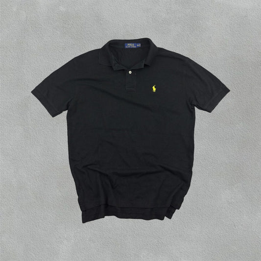 Black Ralph Lauren Polo Shirt - Men M - Very Good