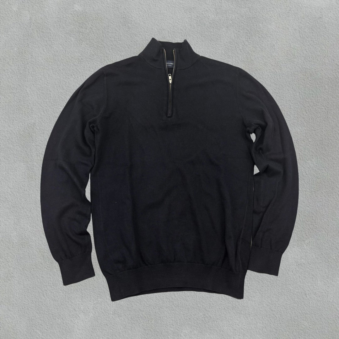 Navy Profuomo Half Zip - Men M - New