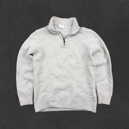 Beige Profuomo Half Zip - Men L - Very Good