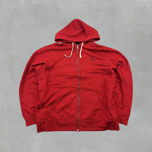 Red Ralph Lauren Zip Vest - Men XL - Very Good