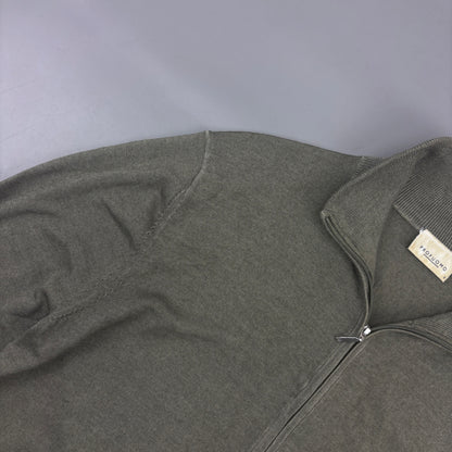 Khaki Profuomo Zip Vest - Men S - Very Good