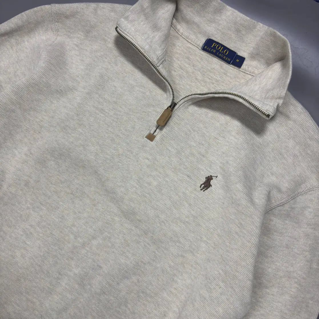Beige Half Zip Ralph Lauren - M – New, Never Worn - Revaleur