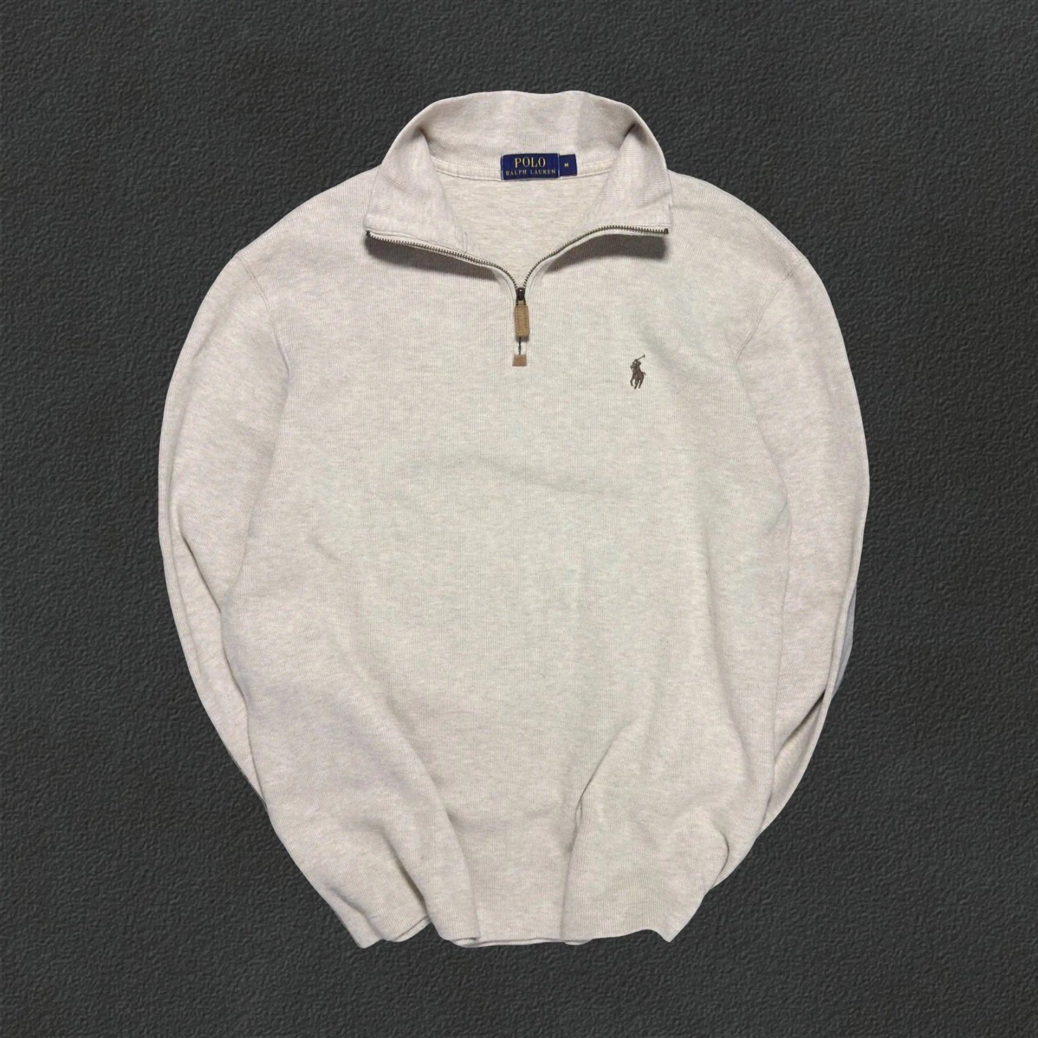 Beige Half Zip Ralph Lauren - M – New, Never Worn - Revaleur