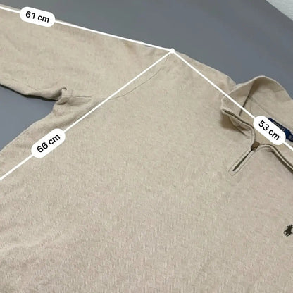Beige Half Zip Ralph Lauren - XL - Good Condition - Revaleur