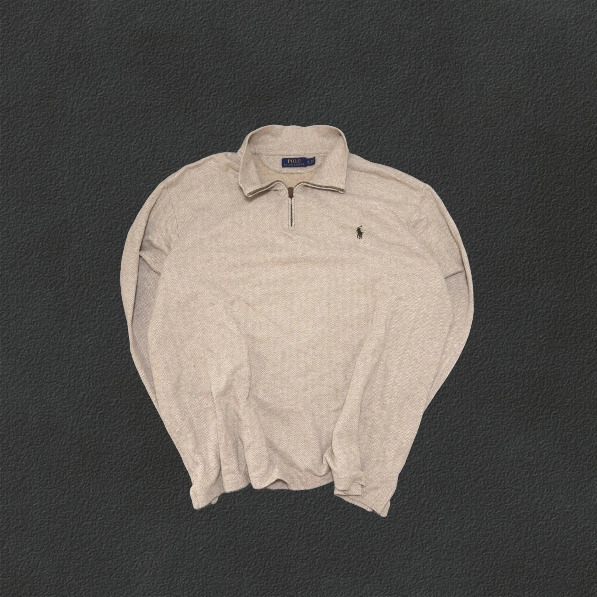 Beige Half Zip Ralph Lauren - XL - Good Condition - Revaleur