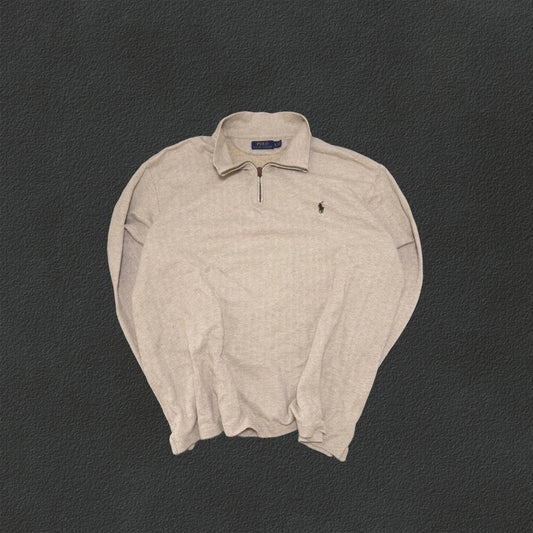 Beige Half Zip Ralph Lauren - XL - Good Condition - Revaleur