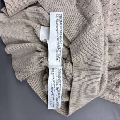 Beige Knitted Polo Shirt Massimo Dutti - XXL - New, Never Worn - Revaleur