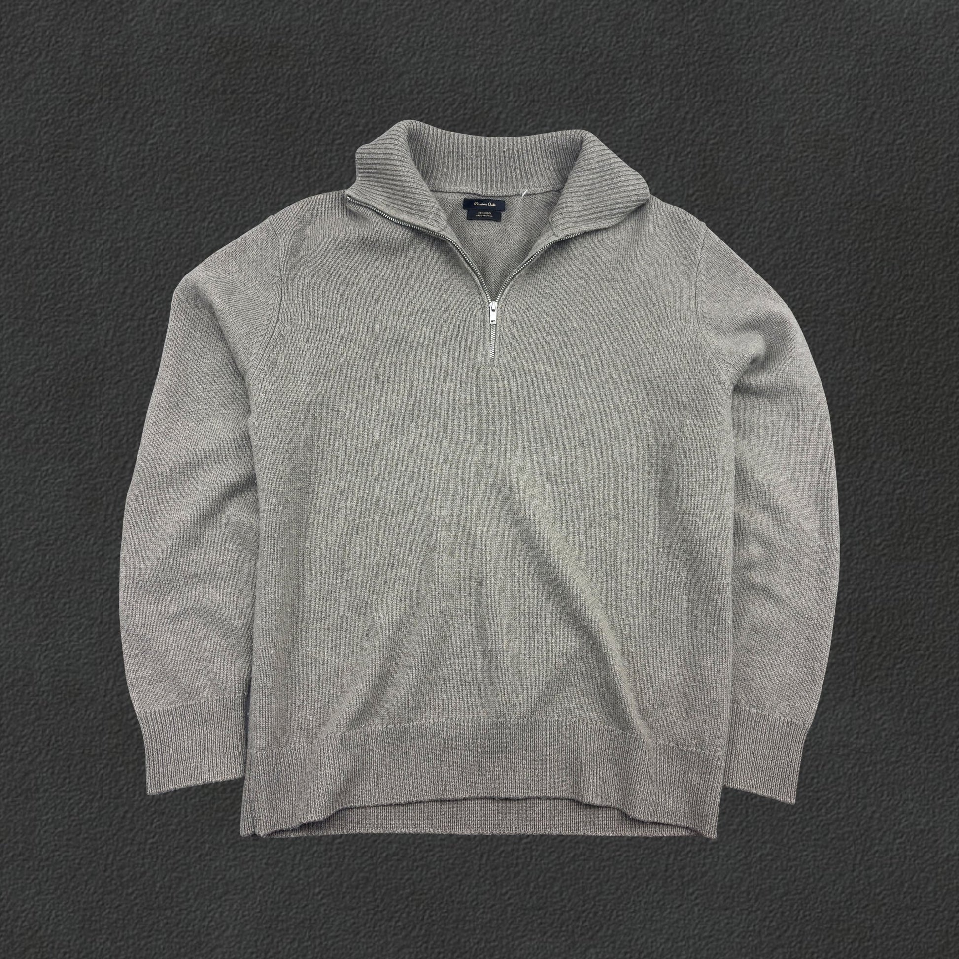 Beige Massimo Dutti Half Zip - Men M - Very Good - Revaleur