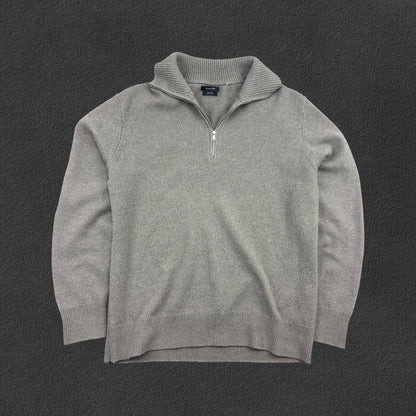Beige Massimo Dutti Half Zip - Men M - Very Good - Revaleur