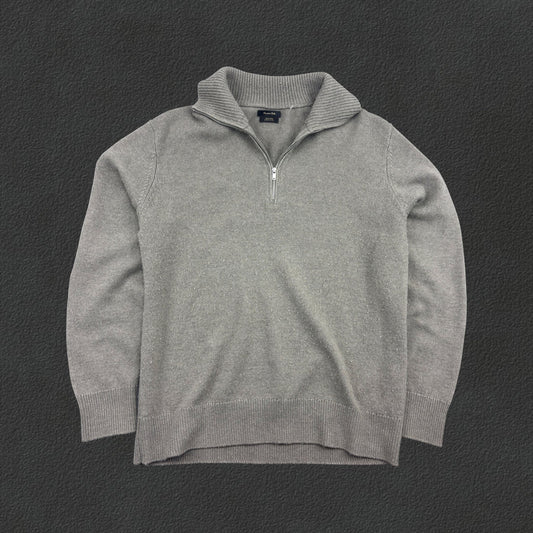 Beige Massimo Dutti Half Zip - Men M - Very Good - Revaleur