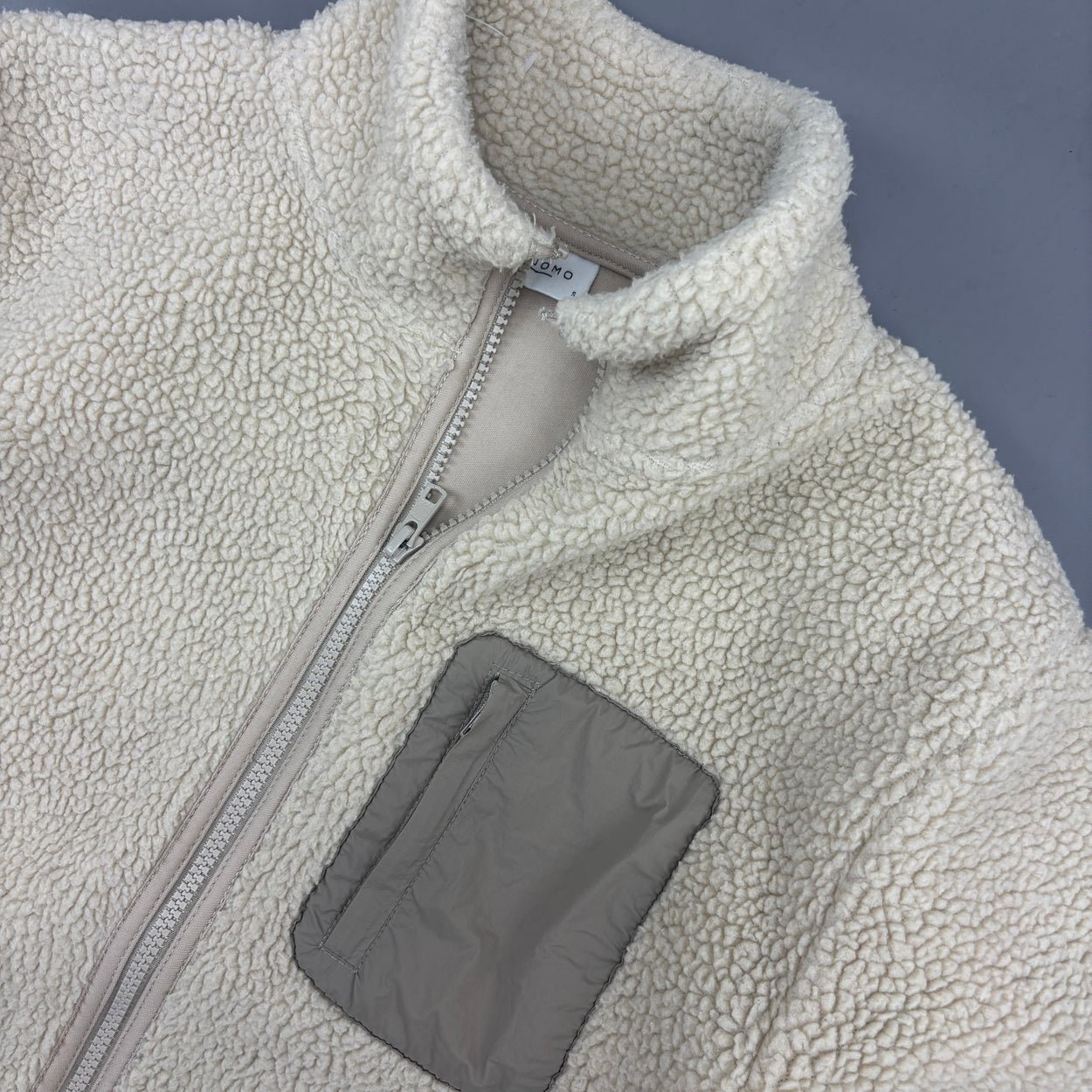 Beige Profuomo Fleece Jacket - Men S - Very Good - Revaleur