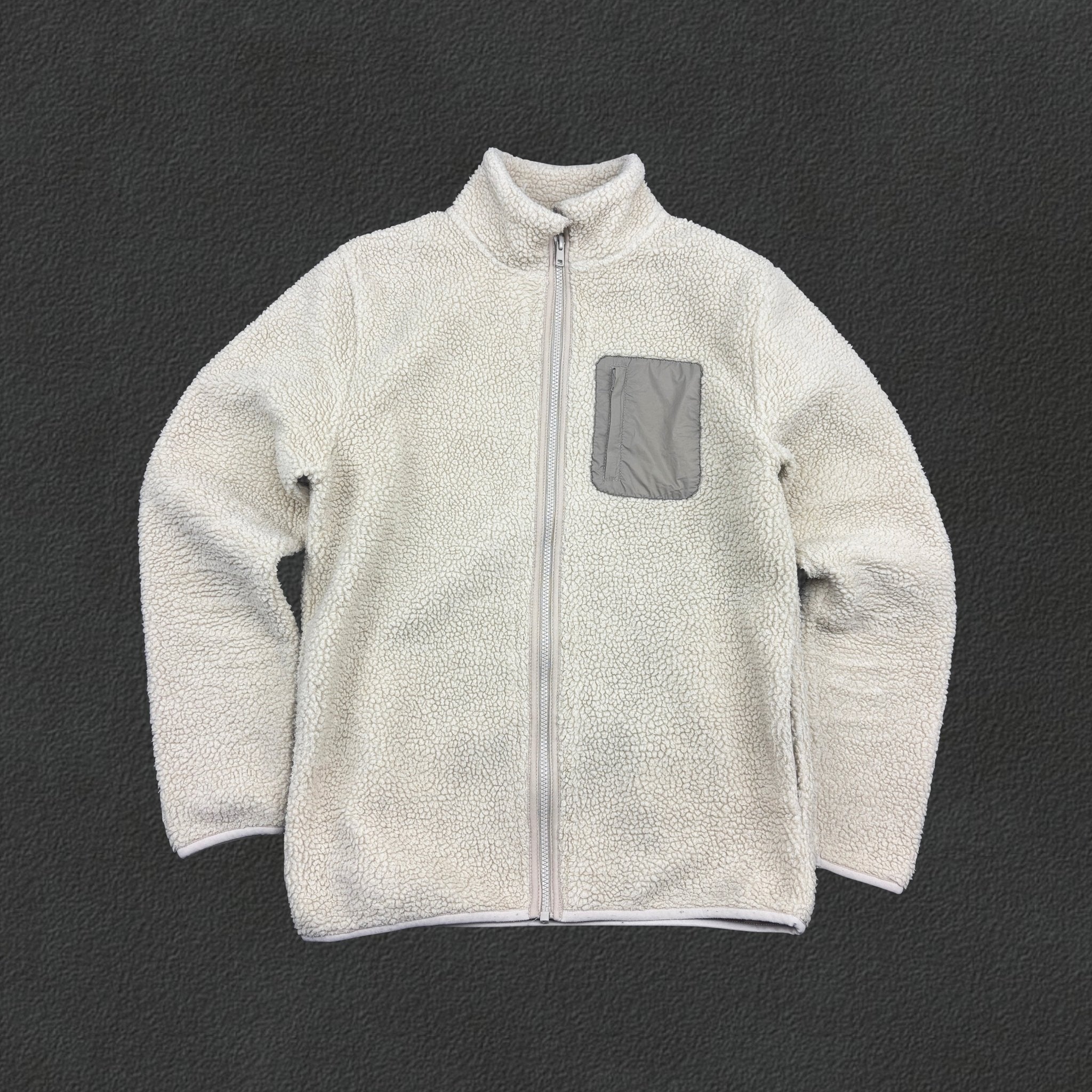 Beige Profuomo Fleece Jacket - Men S - Very Good - Revaleur