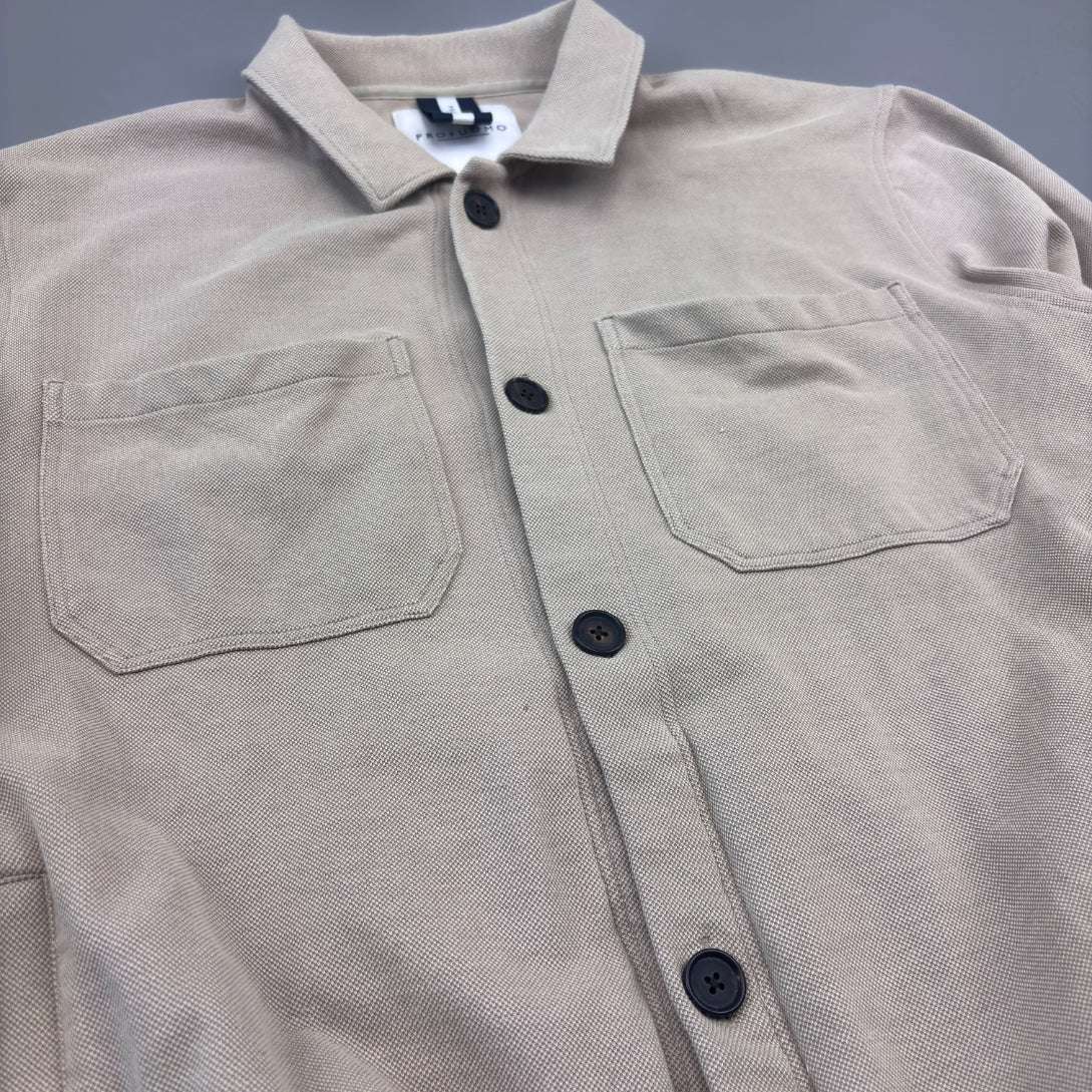 Beige Profuomo Overshirt - Men XL - New - Revaleur