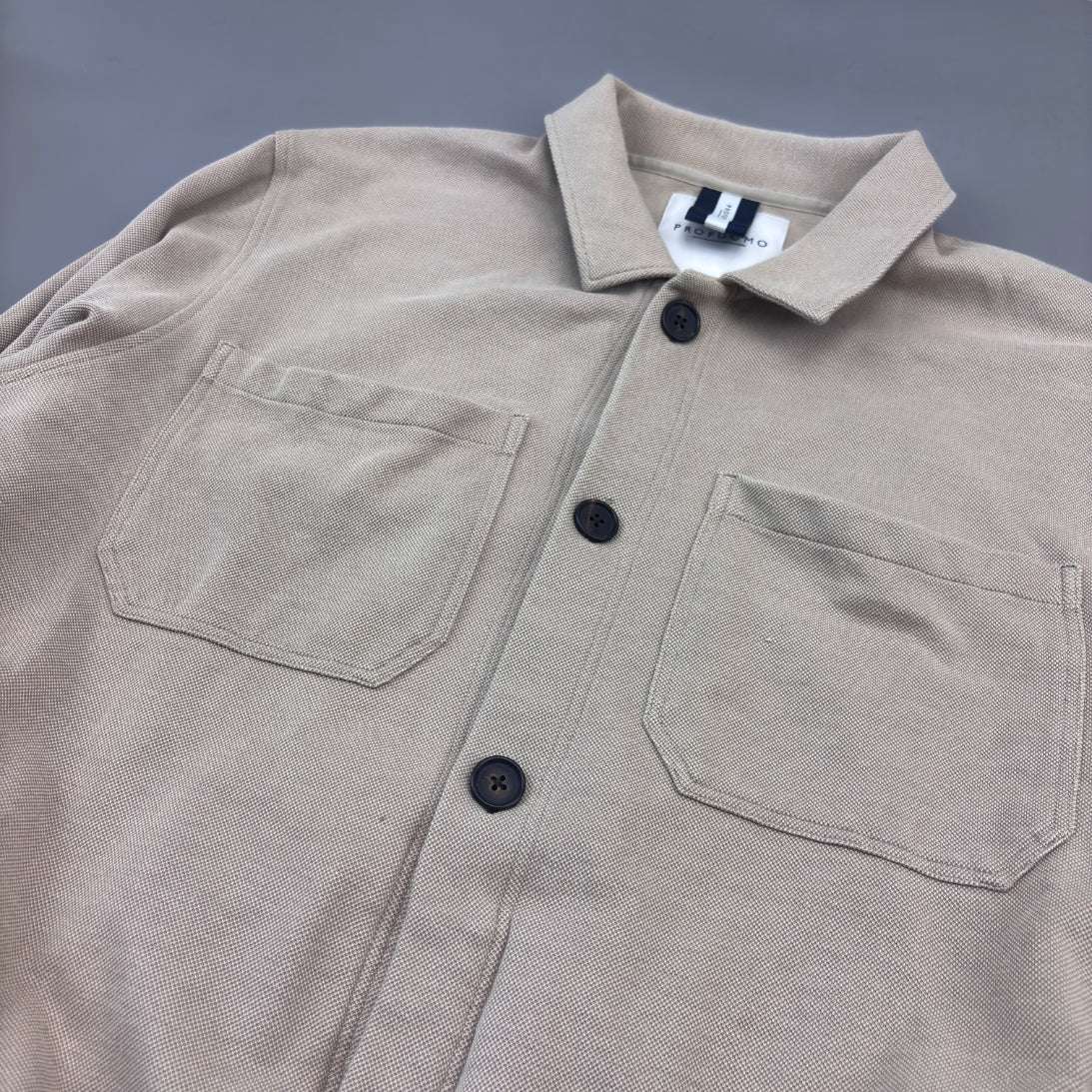Beige Profuomo Overshirt - Men XL - New - Revaleur