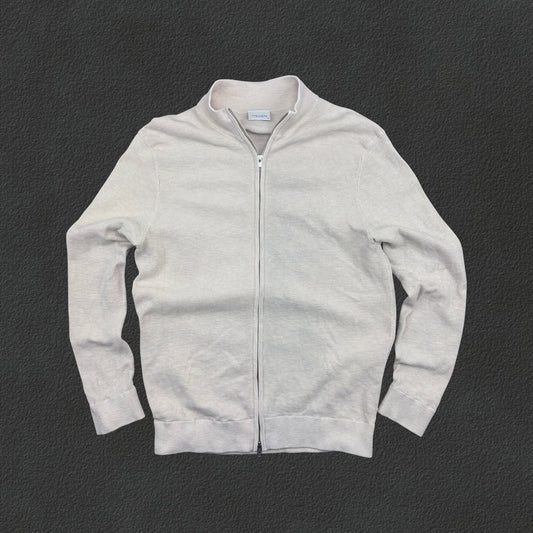 Beige Profuomo Zip Vest - Men XL - Very Good - Revaleur