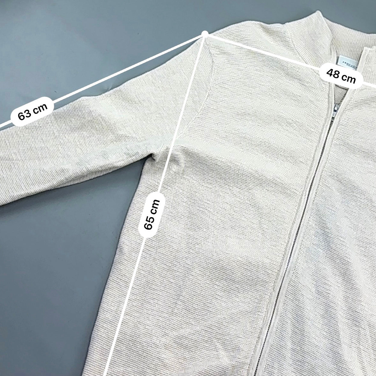 Beige Profuomo Zip Vest - Men XL - Very Good - Revaleur