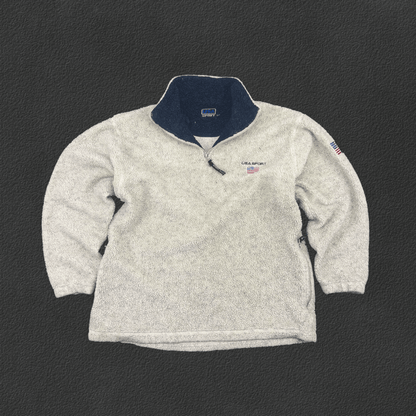 Beige Ralph Lauren Fleece Jacket - Men M - Very Good - Revaleur