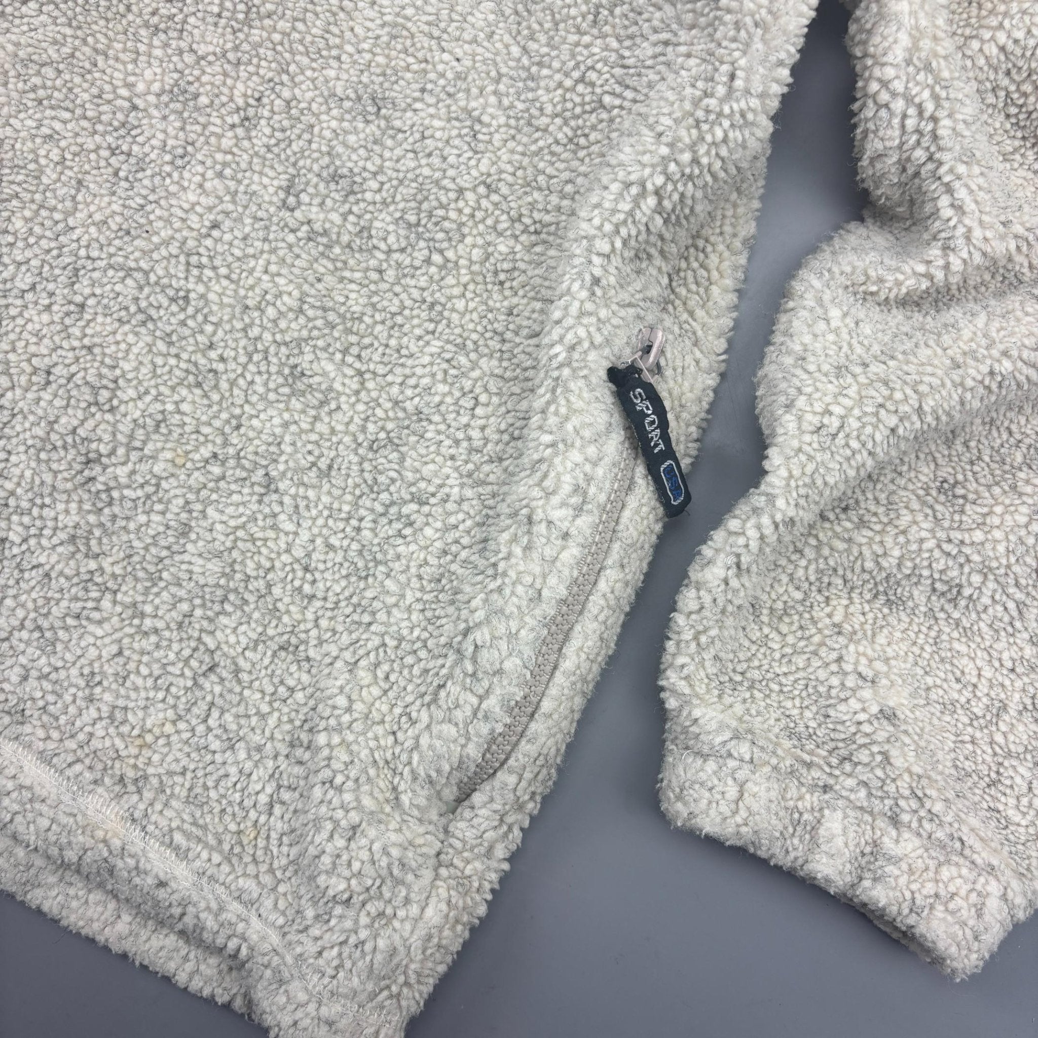 Beige Ralph Lauren Fleece Jacket - Men M - Very Good - Revaleur