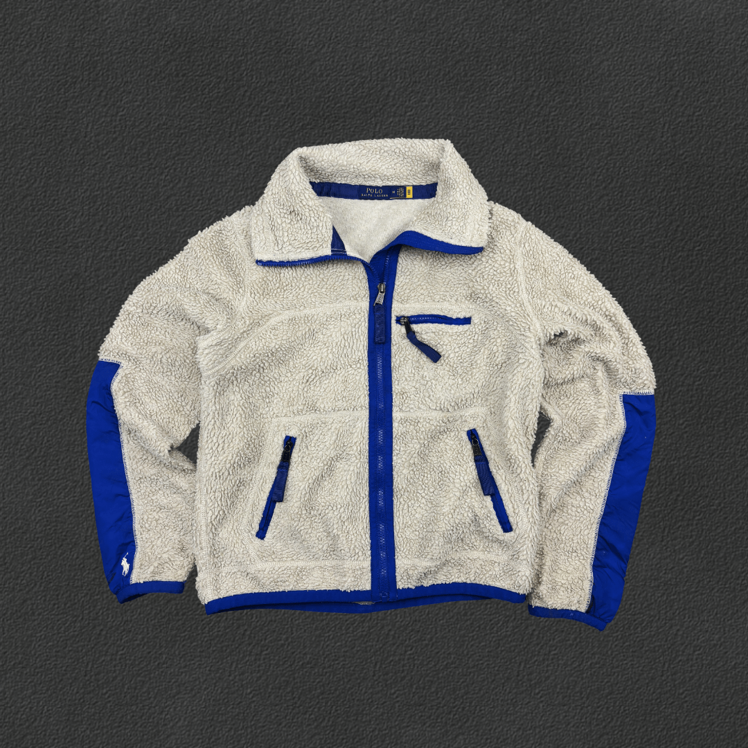 Beige Ralph Lauren Fleece Jacket - Men M - Very Good - Revaleur