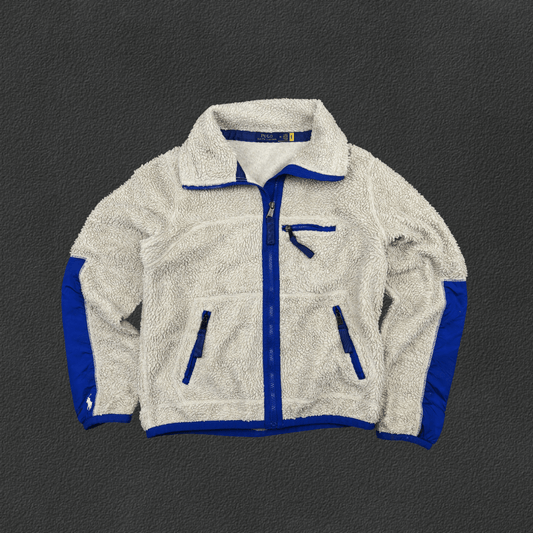 Beige Ralph Lauren Fleece Jacket - Men M - Very Good - Revaleur