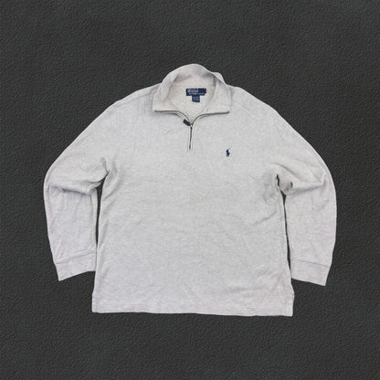 Beige Ralph Lauren Half Zip - Men M - Very Good - Revaleur