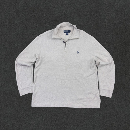 Beige Ralph Lauren Half Zip - Men M - Very Good - Revaleur