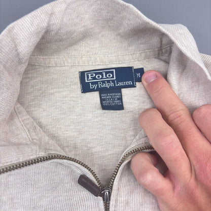 Beige Ralph Lauren Half Zip - Men M - Very Good - Revaleur