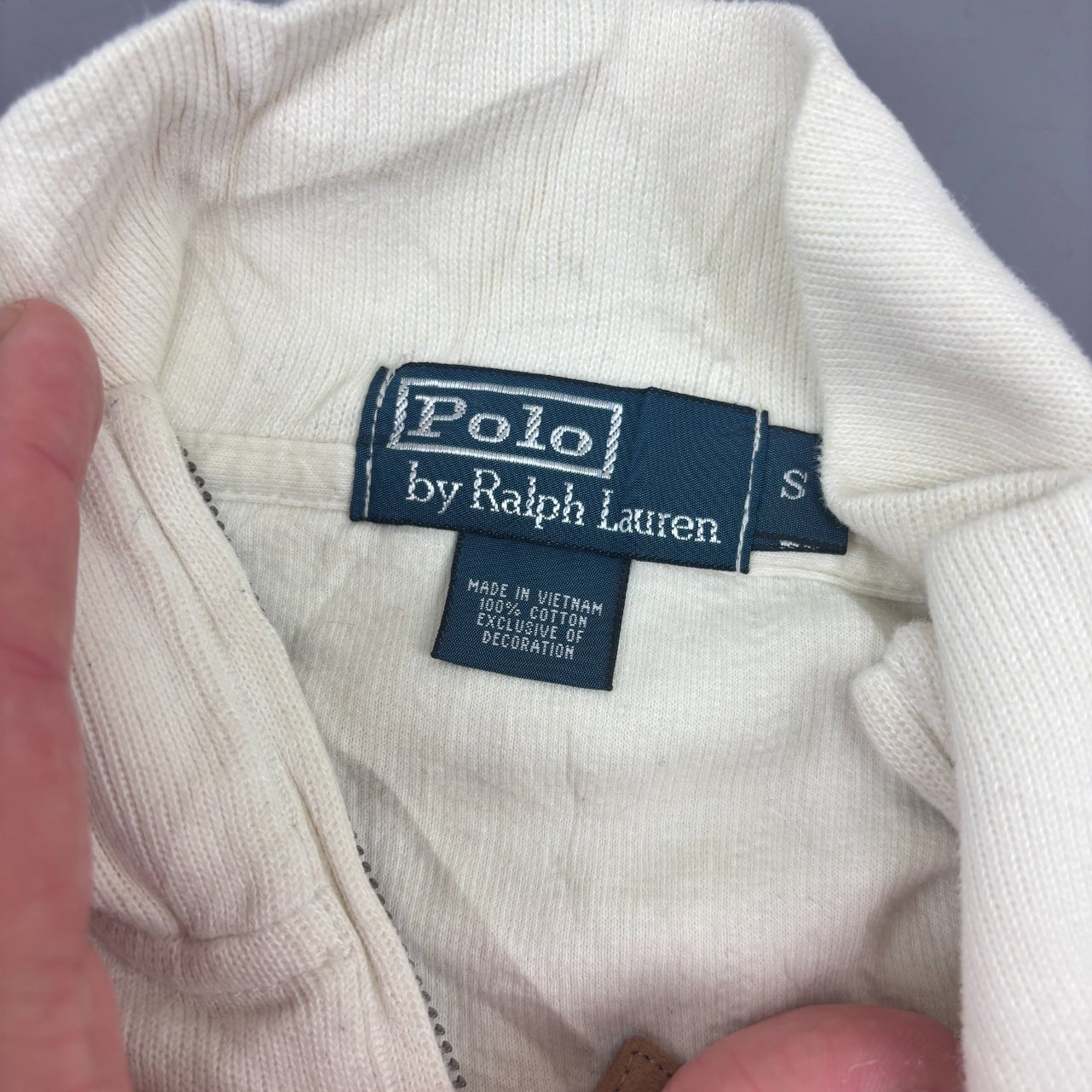 Beige Ralph Lauren Half Zip - Men S - Very Good - Revaleur