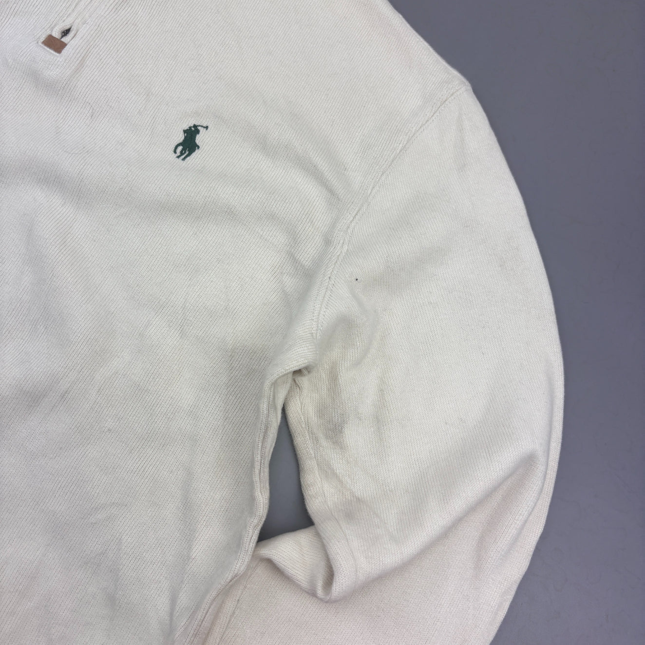 Beige Ralph Lauren Half Zip - Men S - Very Good - Revaleur