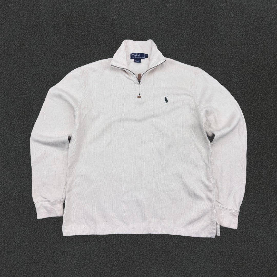 Beige Ralph Lauren Half Zip - Men S - Very Good - Revaleur