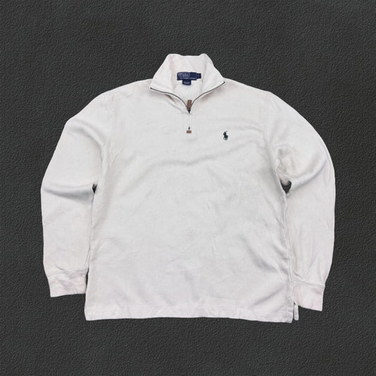 Beige Ralph Lauren Half Zip - Men S - Very Good - Revaleur