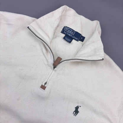 Beige Ralph Lauren Half Zip - Men S - Very Good - Revaleur