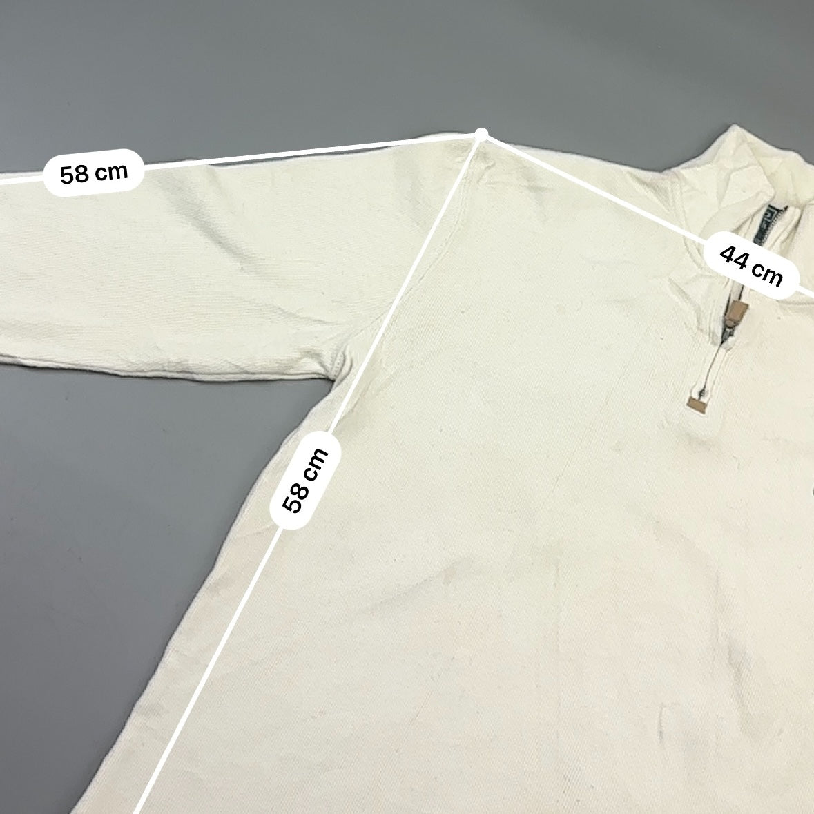 Beige Ralph Lauren Half Zip - Men S - Very Good - Revaleur