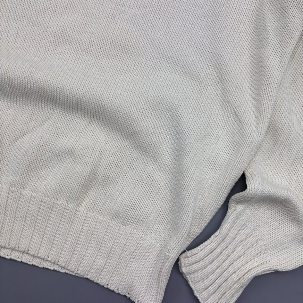 Beige Ralph Lauren Knitted Sweater - Men M - Very Good - Revaleur