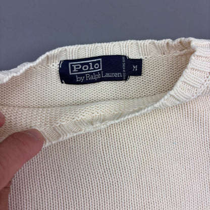 Beige Ralph Lauren Knitted Sweater - Men M - Very Good - Revaleur