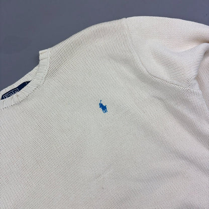 Beige Ralph Lauren Knitted Sweater - Men M - Very Good - Revaleur