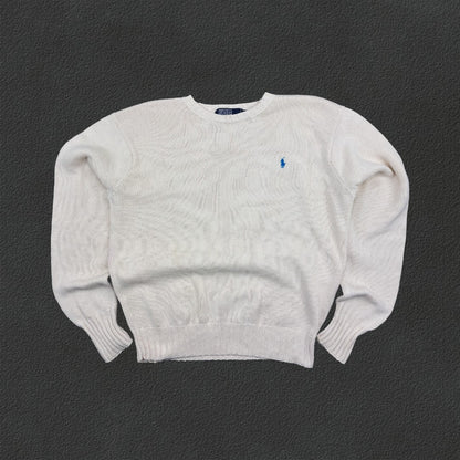 Beige Ralph Lauren Knitted Sweater - Men M - Very Good - Revaleur