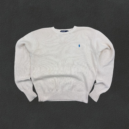 Beige Ralph Lauren Knitted Sweater - Men M - Very Good - Revaleur