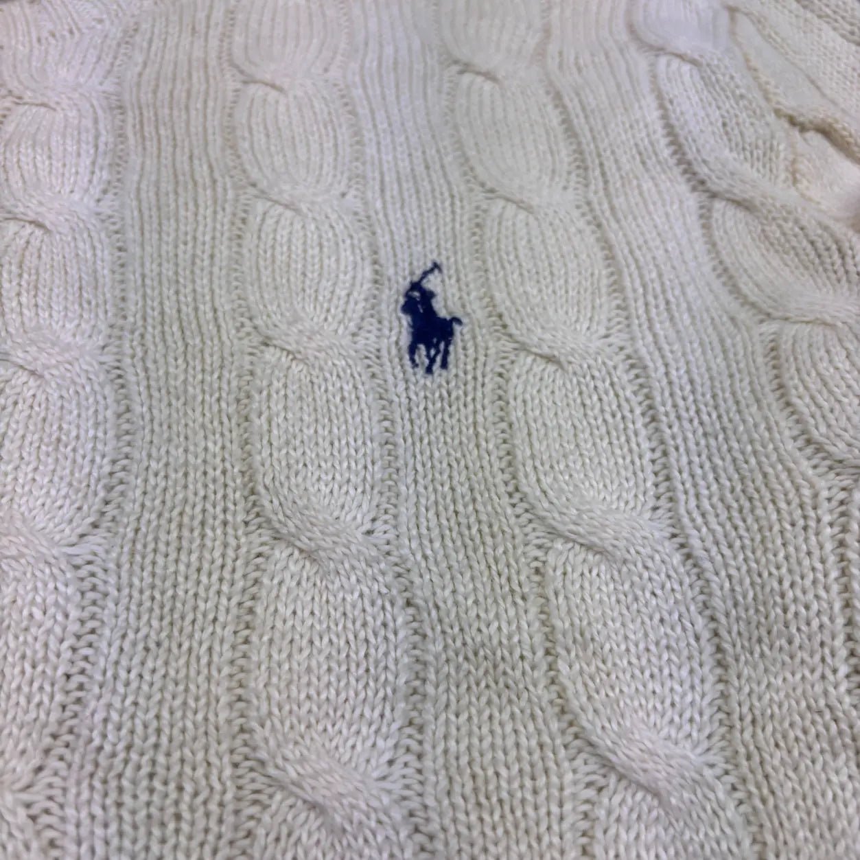 Beige Ralph Lauren Knitted Sweater - S - Excellent Condition - Revaleur