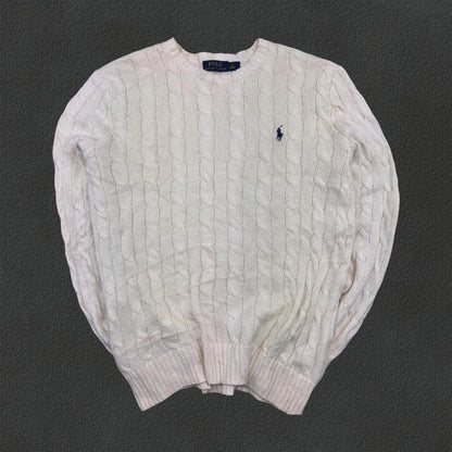 Beige Ralph Lauren Knitted Sweater - S - Excellent Condition - Revaleur