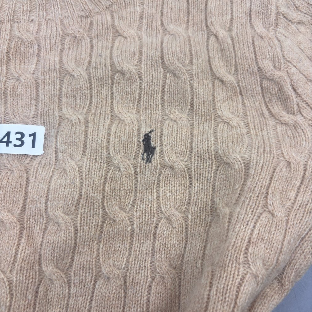 Beige Ralph Lauren Knitted Sweater - Women M - Very Good - Revaleur