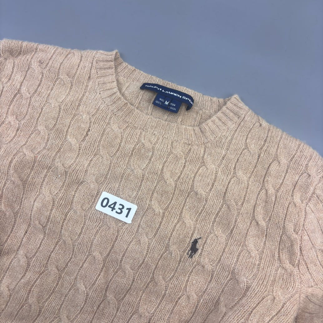 Beige Ralph Lauren Knitted Sweater - Women M - Very Good - Revaleur