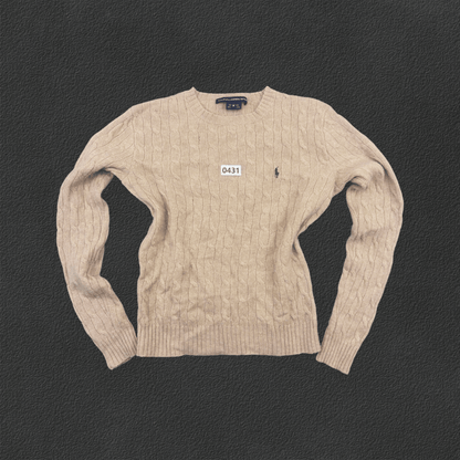 Beige Ralph Lauren Knitted Sweater - Women M - Very Good - Revaleur