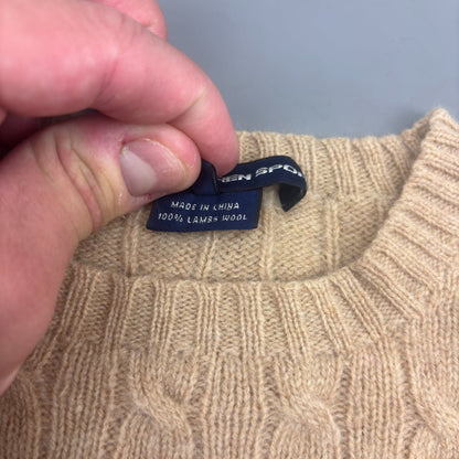 Beige Ralph Lauren Knitted Sweater - Women M - Very Good - Revaleur