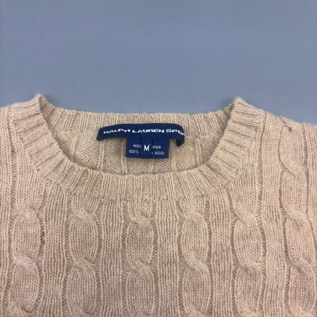 Beige Ralph Lauren Knitted Sweater - Women M - Very Good - Revaleur