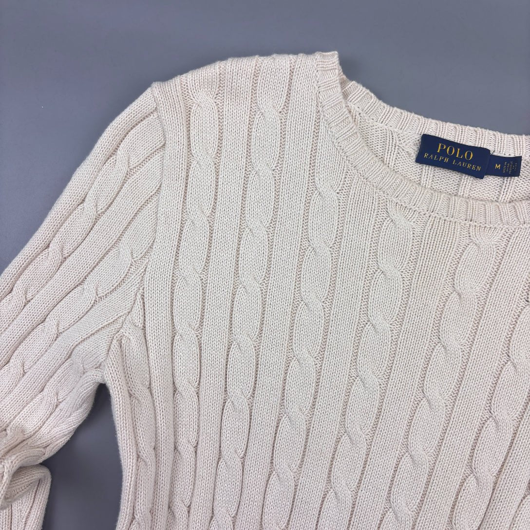 Beige Ralph Lauren Knitted Sweater - Women M - Very Good - Revaleur